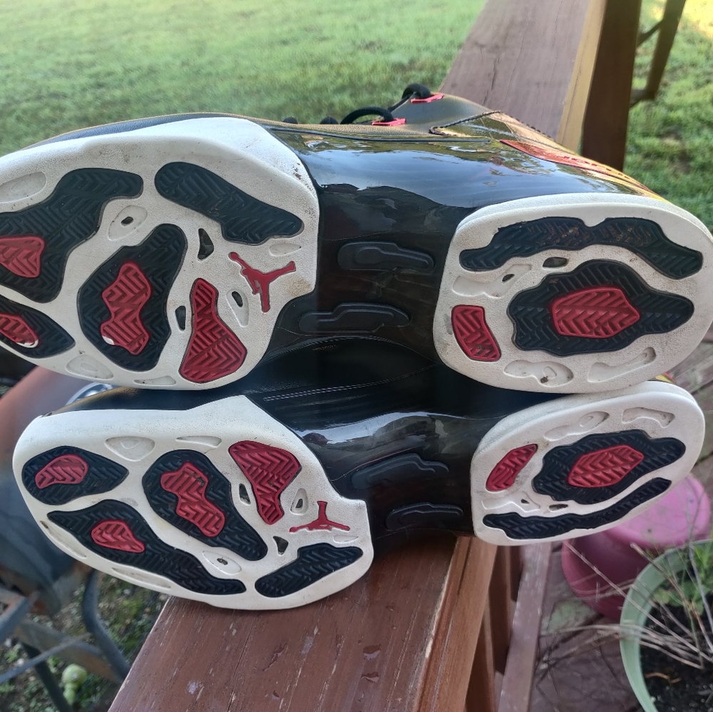 Nike Air Jordan 17 + XVII Retro Black Red Chicago Bulls Men’s Size 12 - Picture 3 of 13